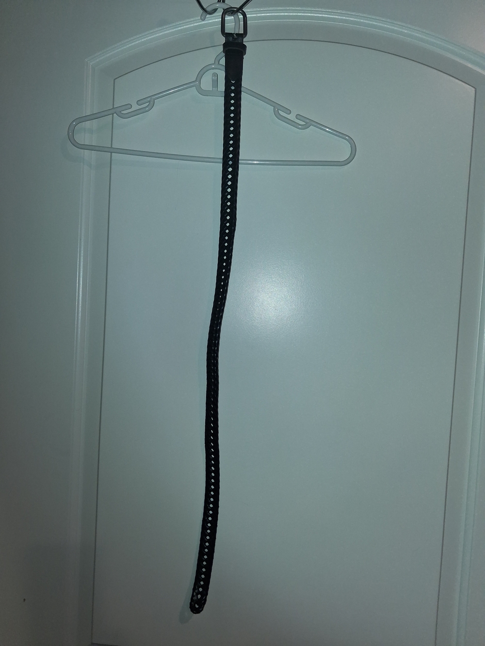 Boys  Black Knit  Leather Belt